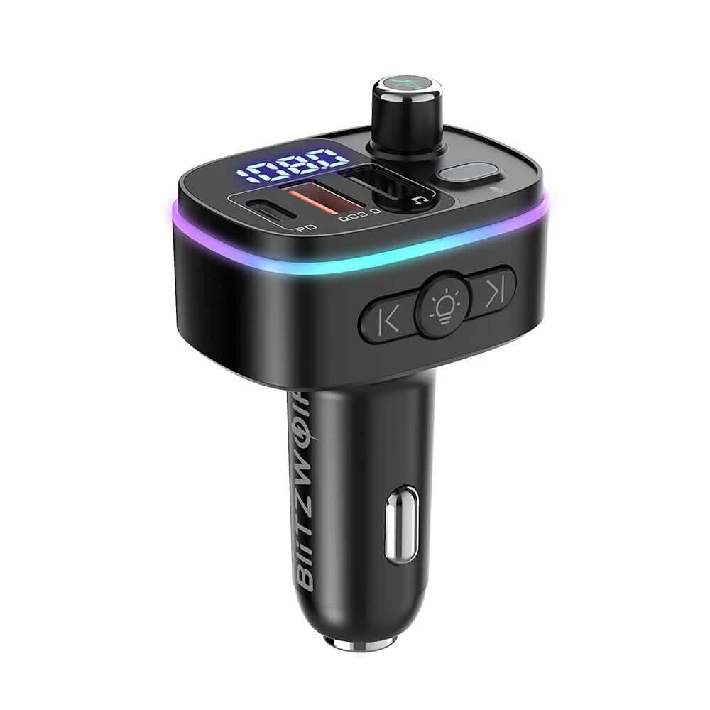 Transmetteur FM Bluetooth V5.0 Chargeur de voiture USB