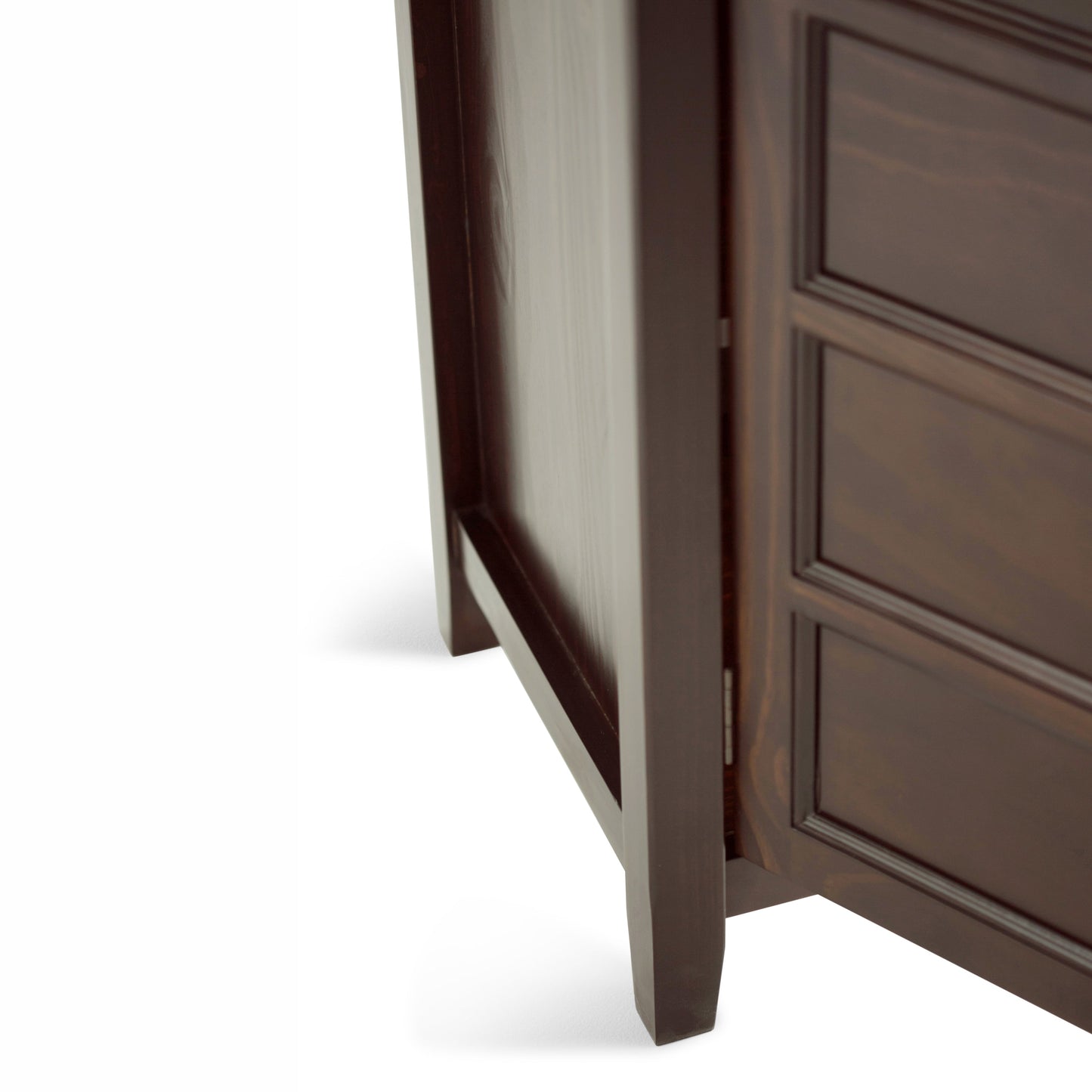 Burlington 54 Inch Wide Solid Wood Tall TV Stand in Mahogany