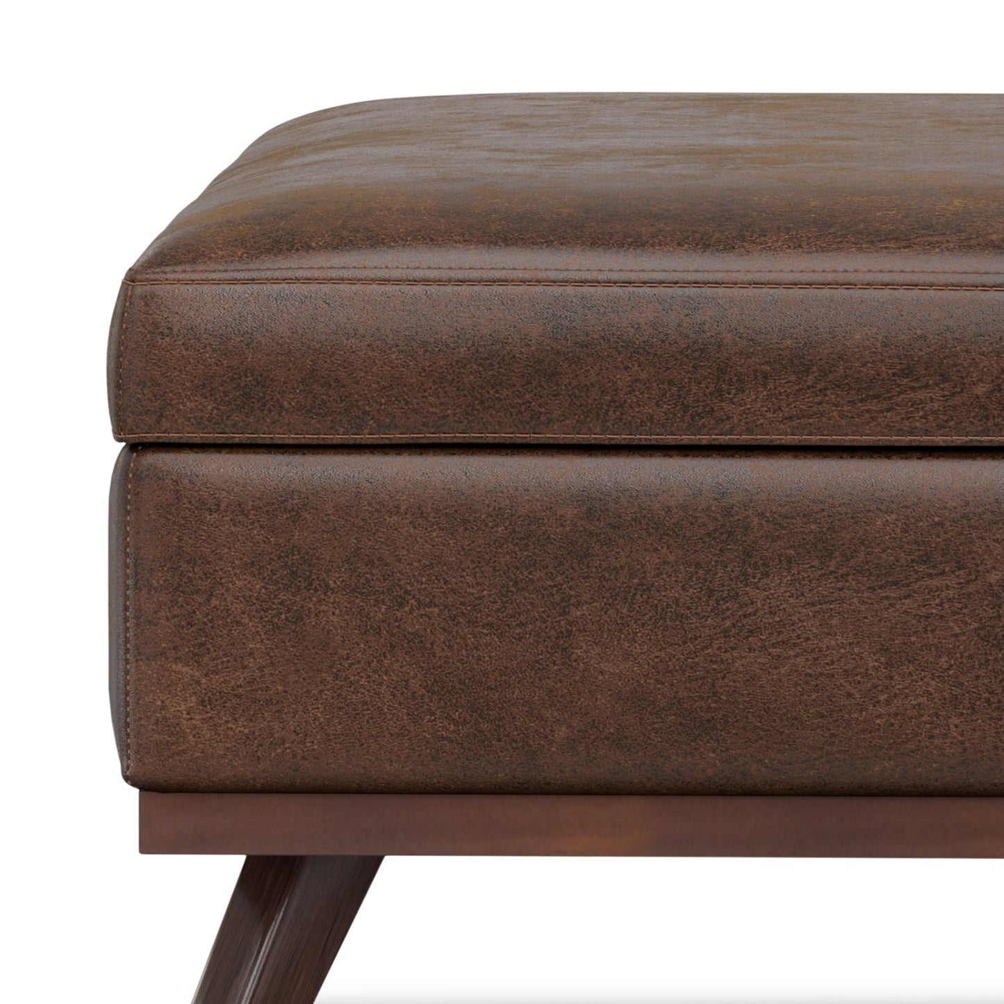 Owen 40 Inch Wide XL Square Coffee Table Storage Ottoman