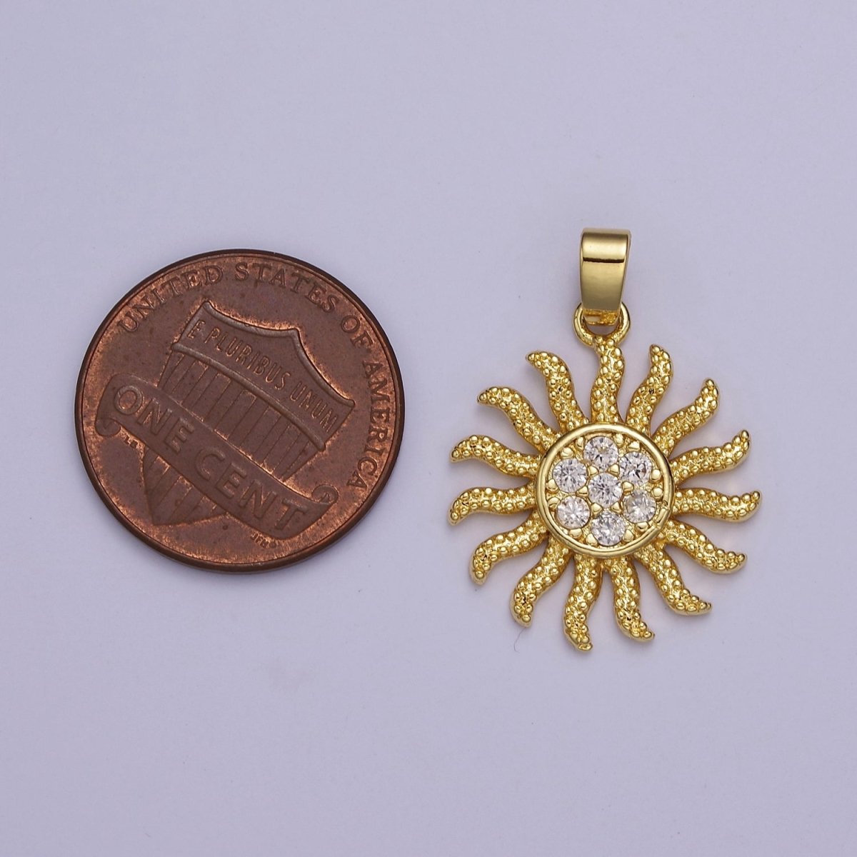 Bohemian Sun Pendant Sun Burst Charm J-532