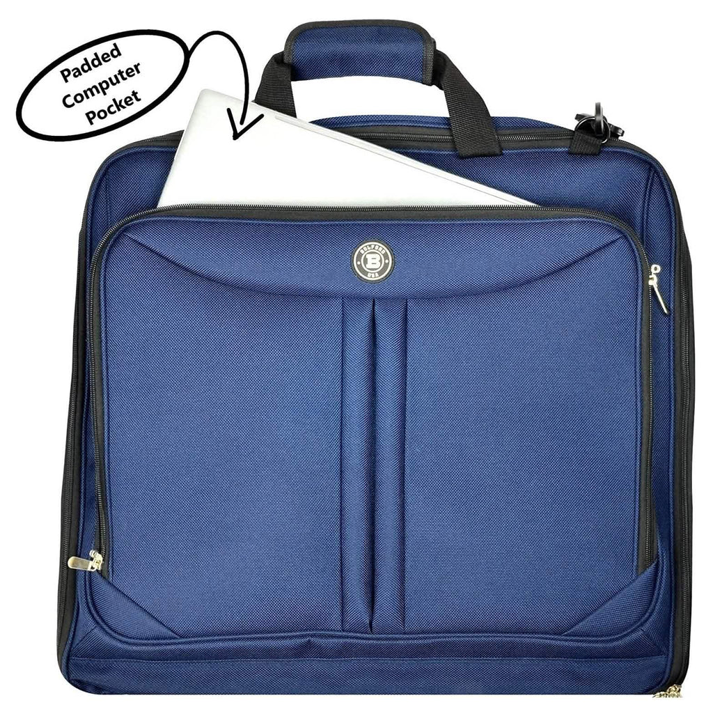 Bolford Housse à vêtements de voyage pour voyages d'affaires avec compartiment rembourré pour ordinateur portable