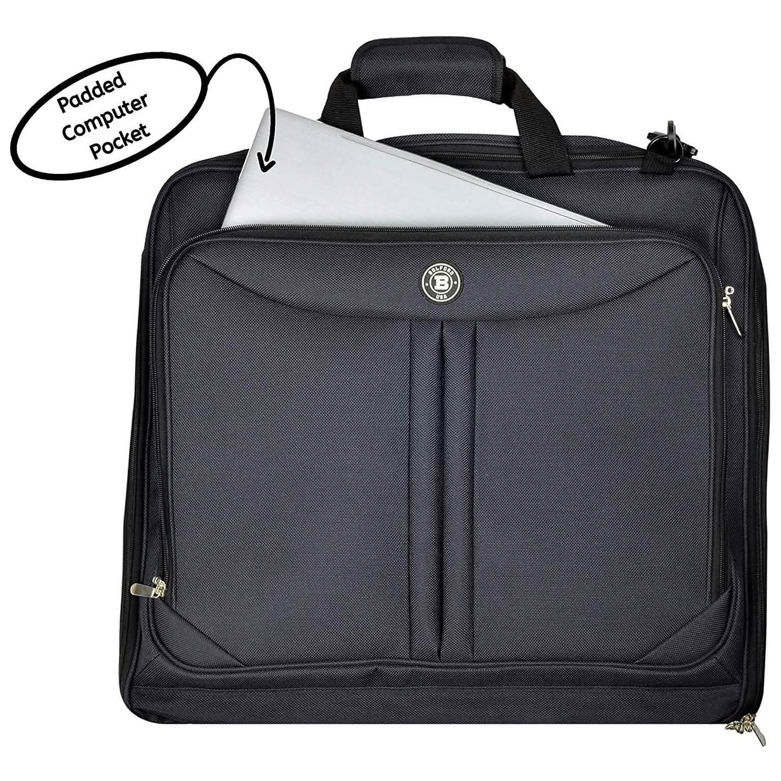 Bolford Housse à vêtements de voyage pour voyages d'affaires avec compartiment rembourré pour ordinateur portable