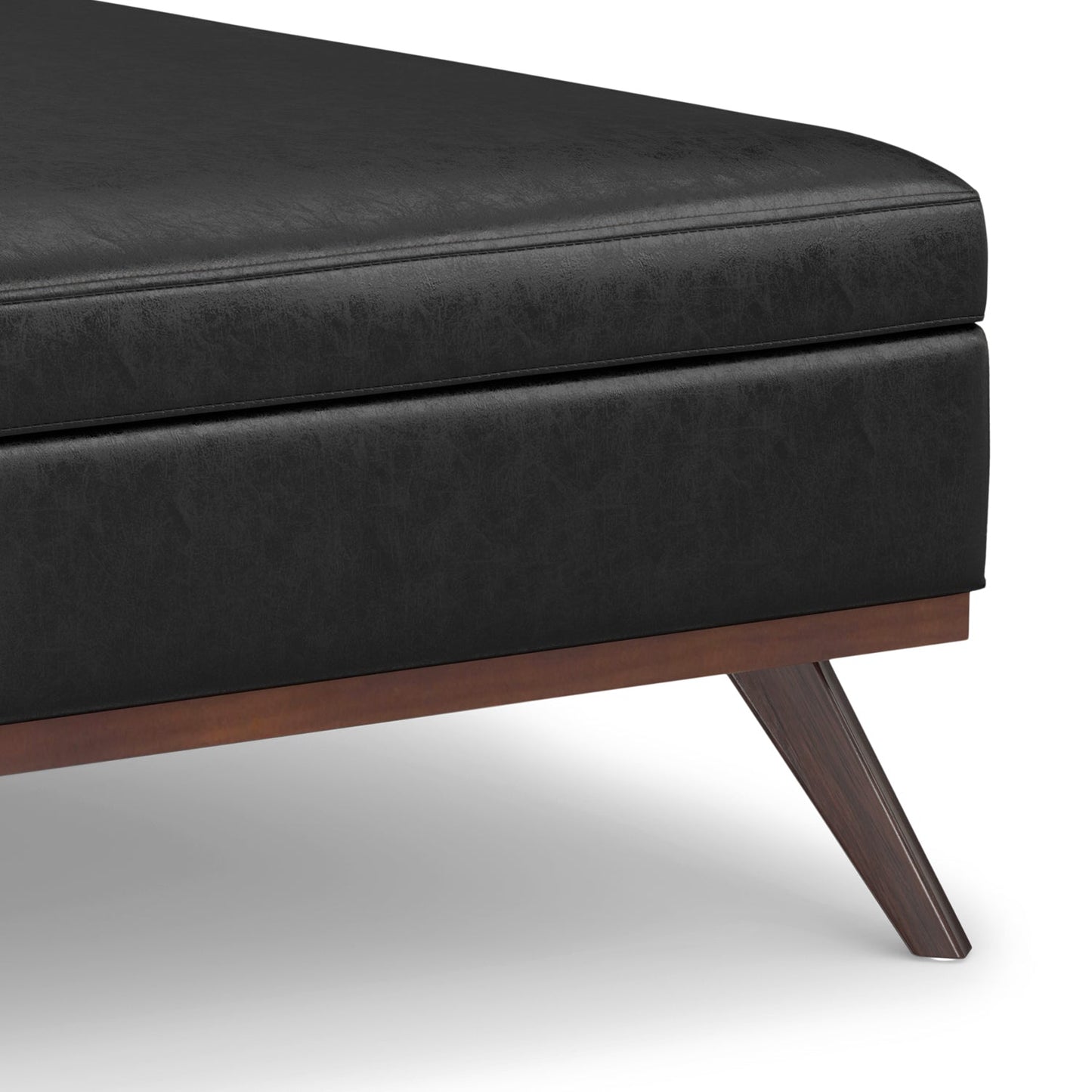 Owen 40 Inch Wide XL Square Coffee Table Storage Ottoman