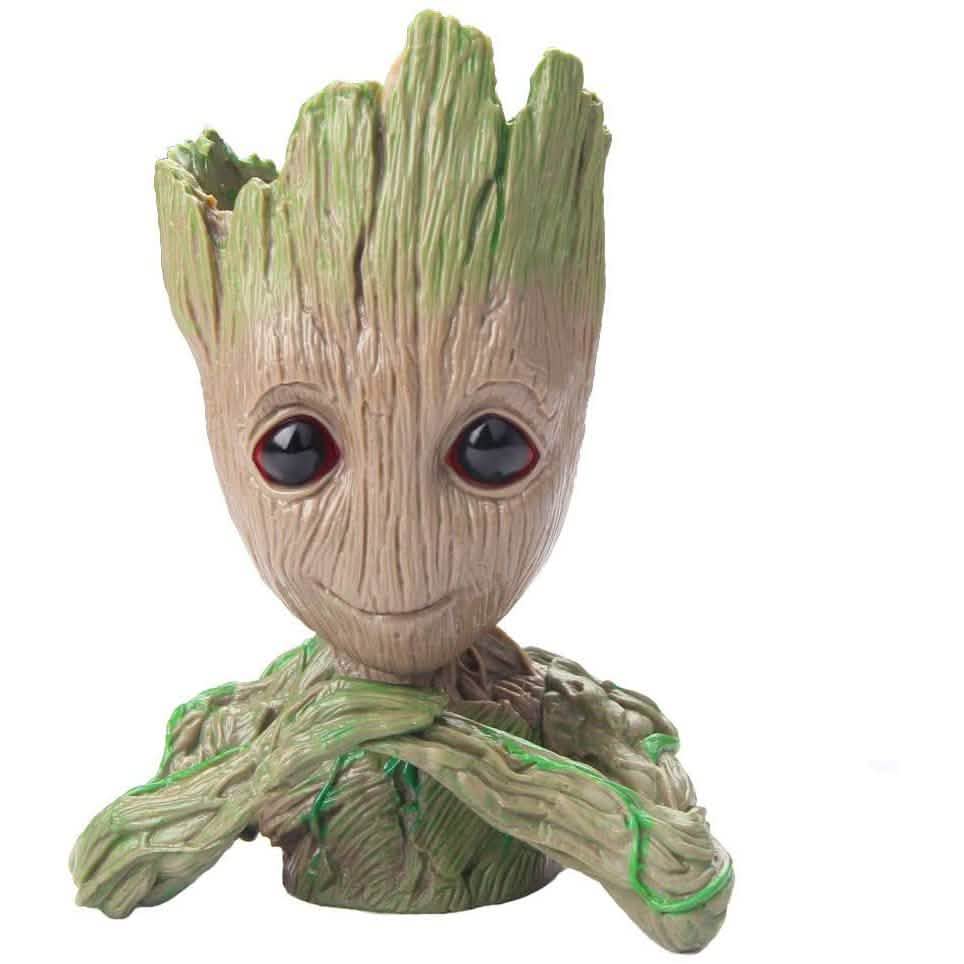 Boxod Treeman Baby Groot Succulent Flower Pot with Hole Pen Holder