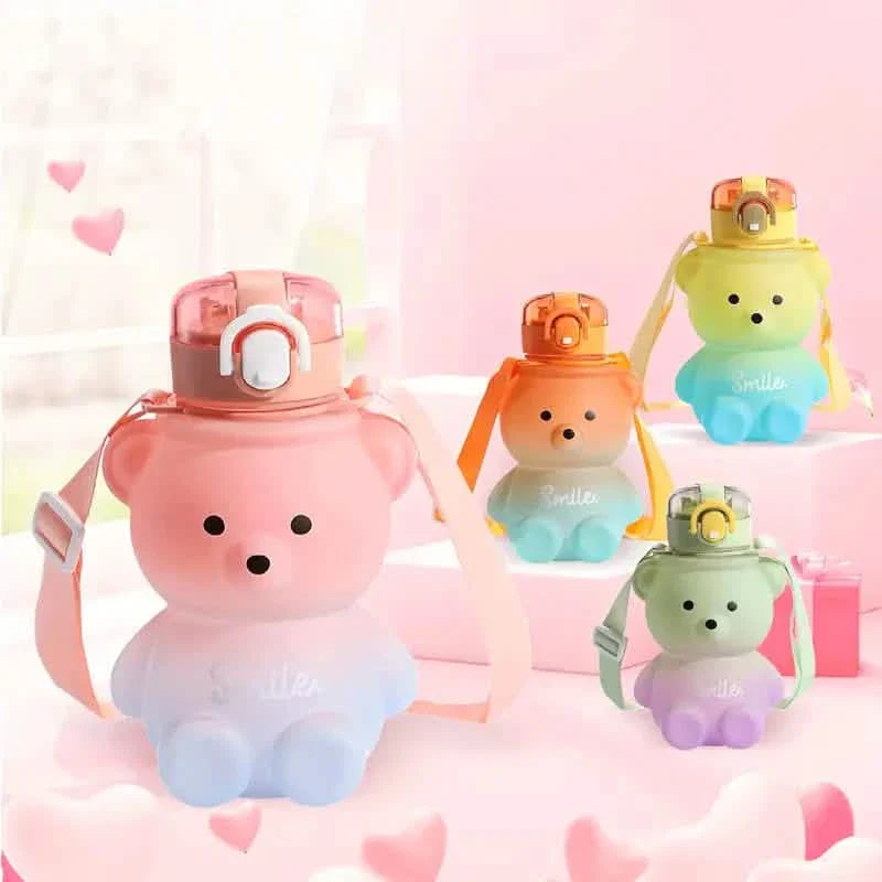 Bouteille d'eau en paille ours Kawaii sans BPA