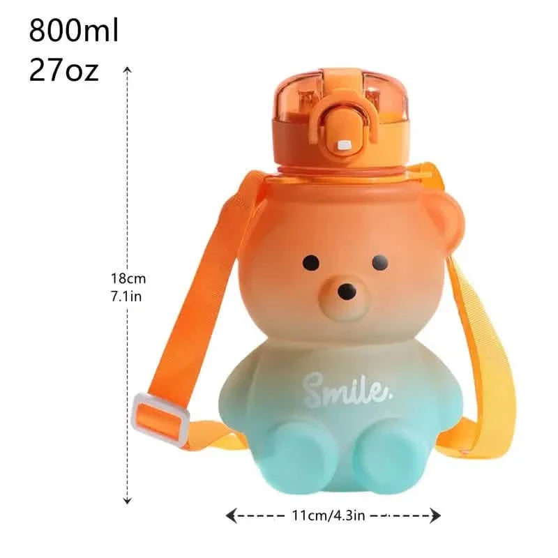 Bouteille d'eau en paille ours Kawaii sans BPA