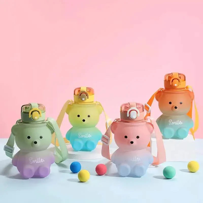 Bouteille d'eau en paille ours Kawaii sans BPA
