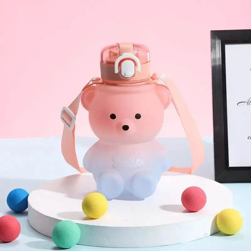Bouteille d'eau en paille ours Kawaii sans BPA