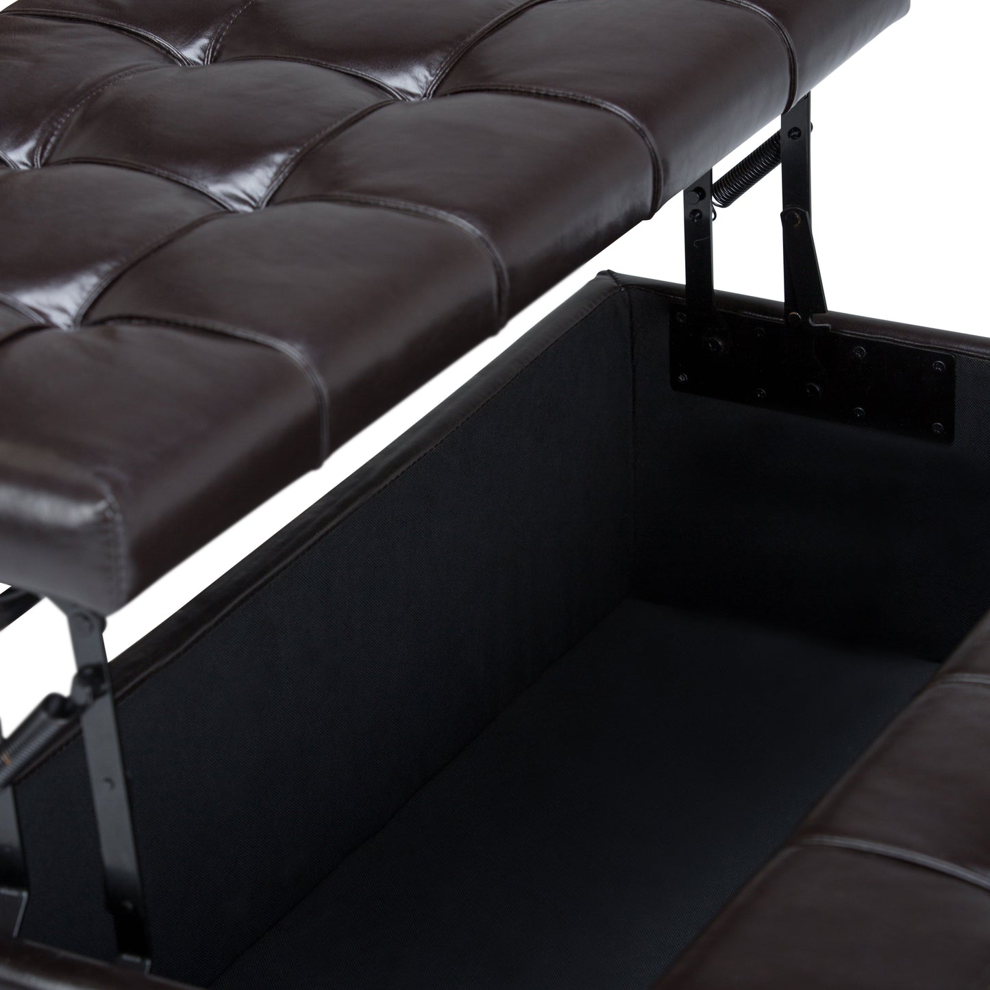 Harrison 36 Inch Wide Coffee Table Storage Ottoman in Tanners