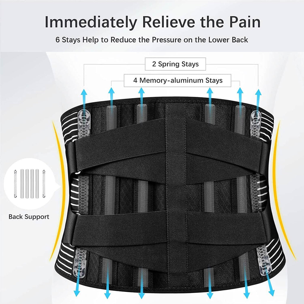 Braces for Lower Back Pain Relief with 6 Stays
