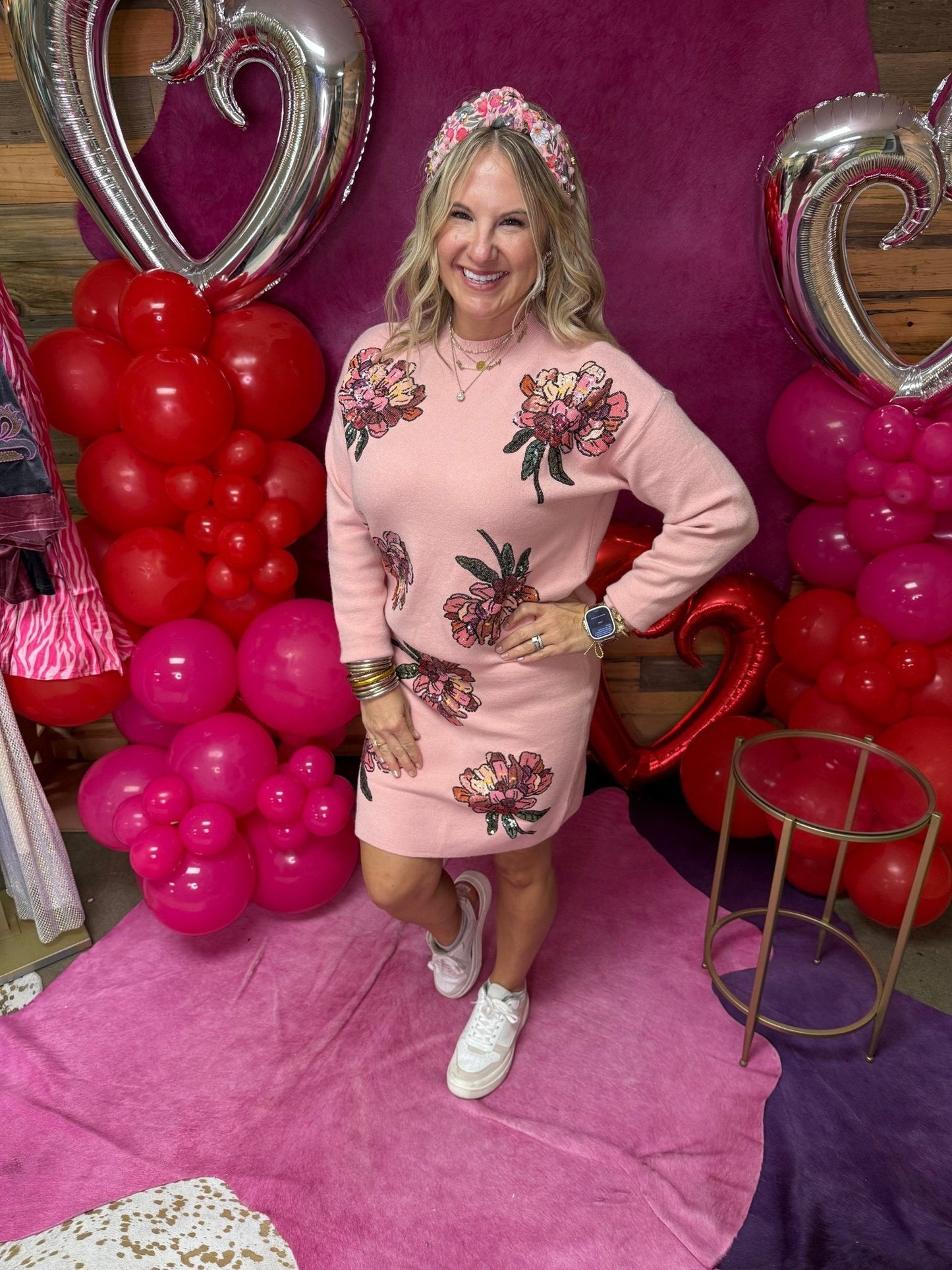 Brianna Cannon - Blushing Pink Floral Sweater