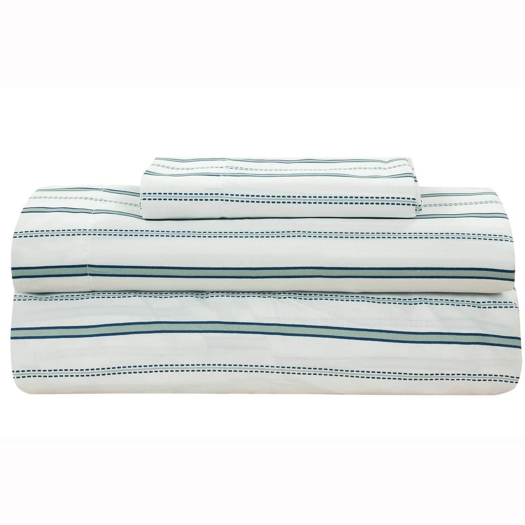 Brooklyn Flat Rugby Stripe Bed-in-a-Bag Set