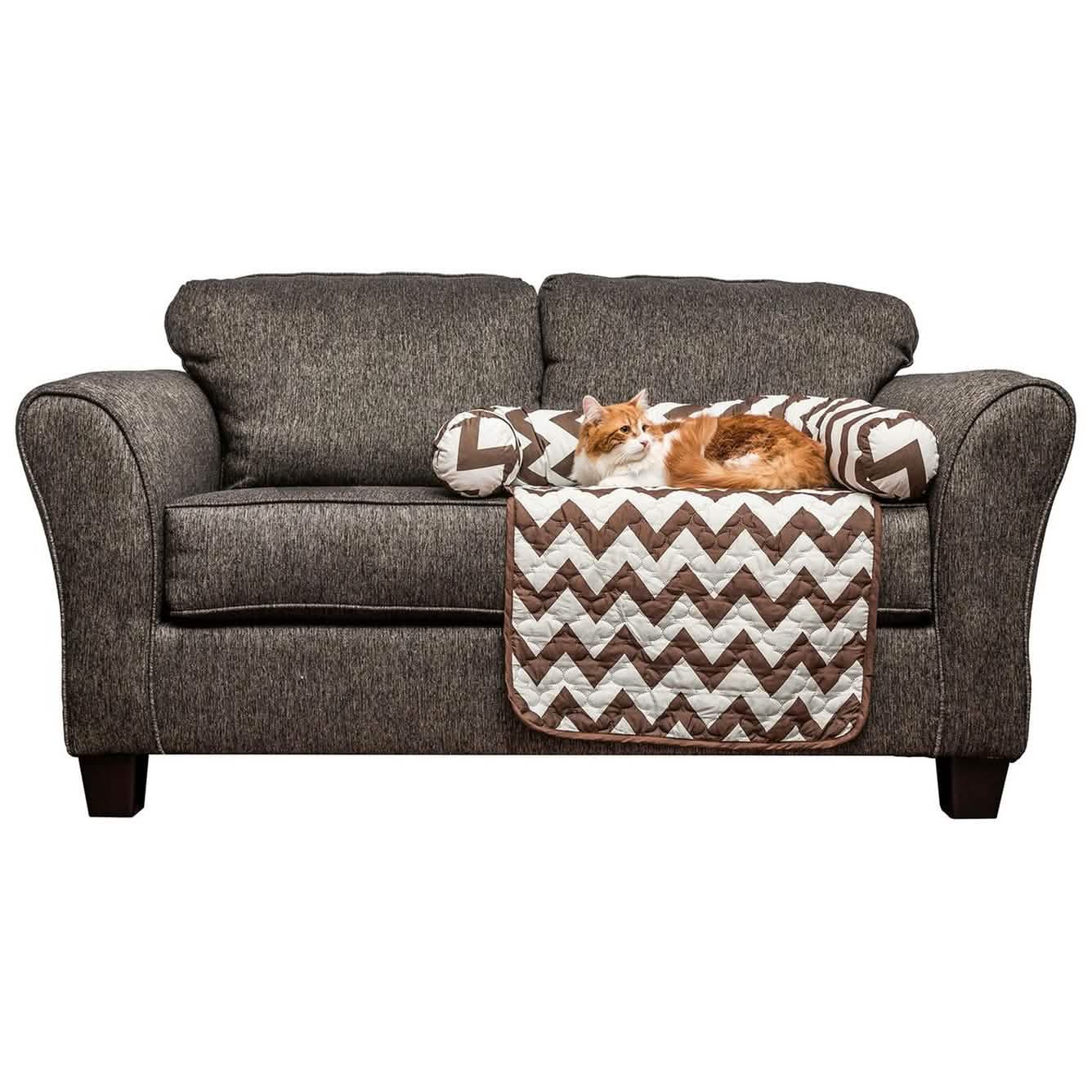 Housse de protection réversible matelassée à motif chevron pour chaise et animaux – Tailles variées