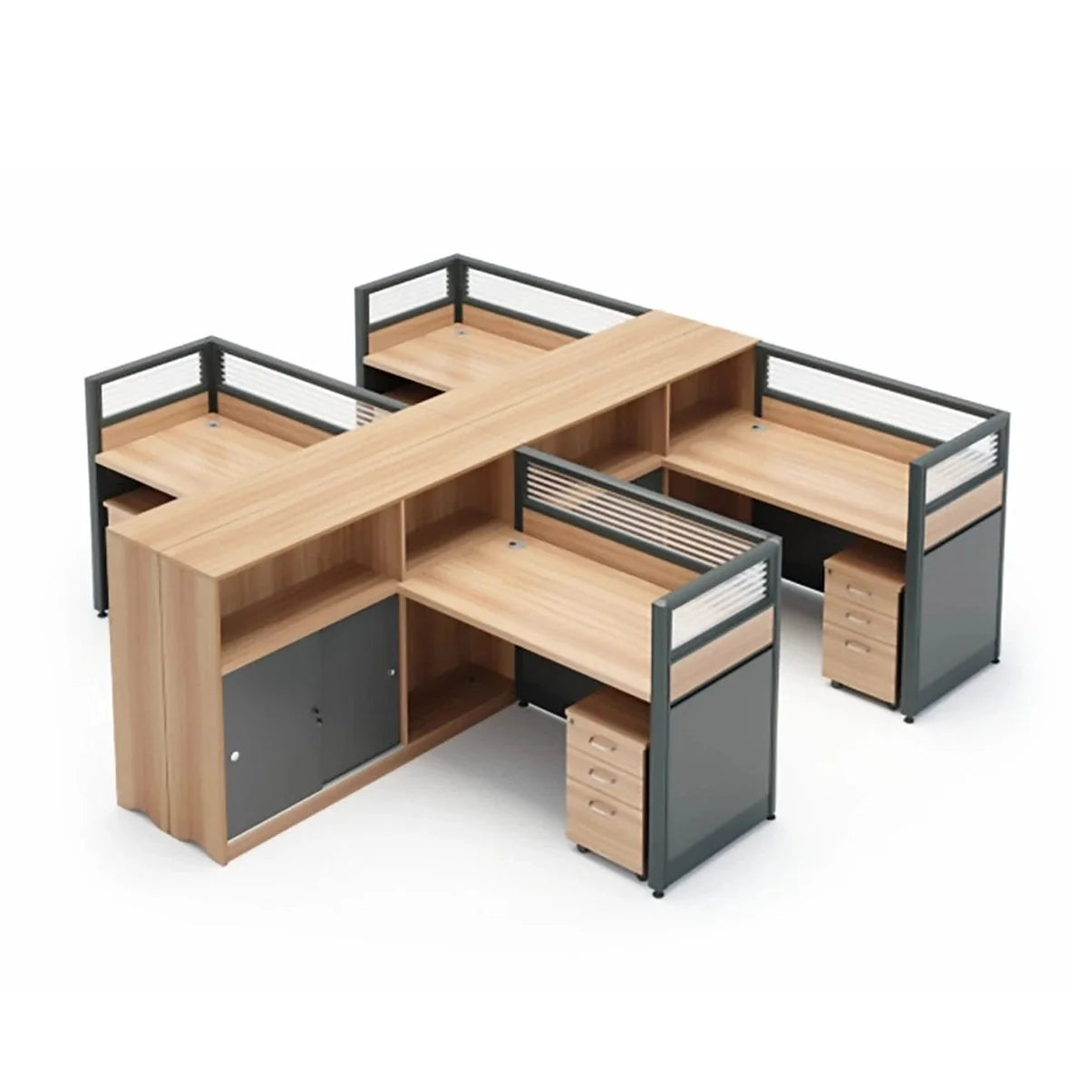 Orlian · L-Shaped Cubicle Workstation