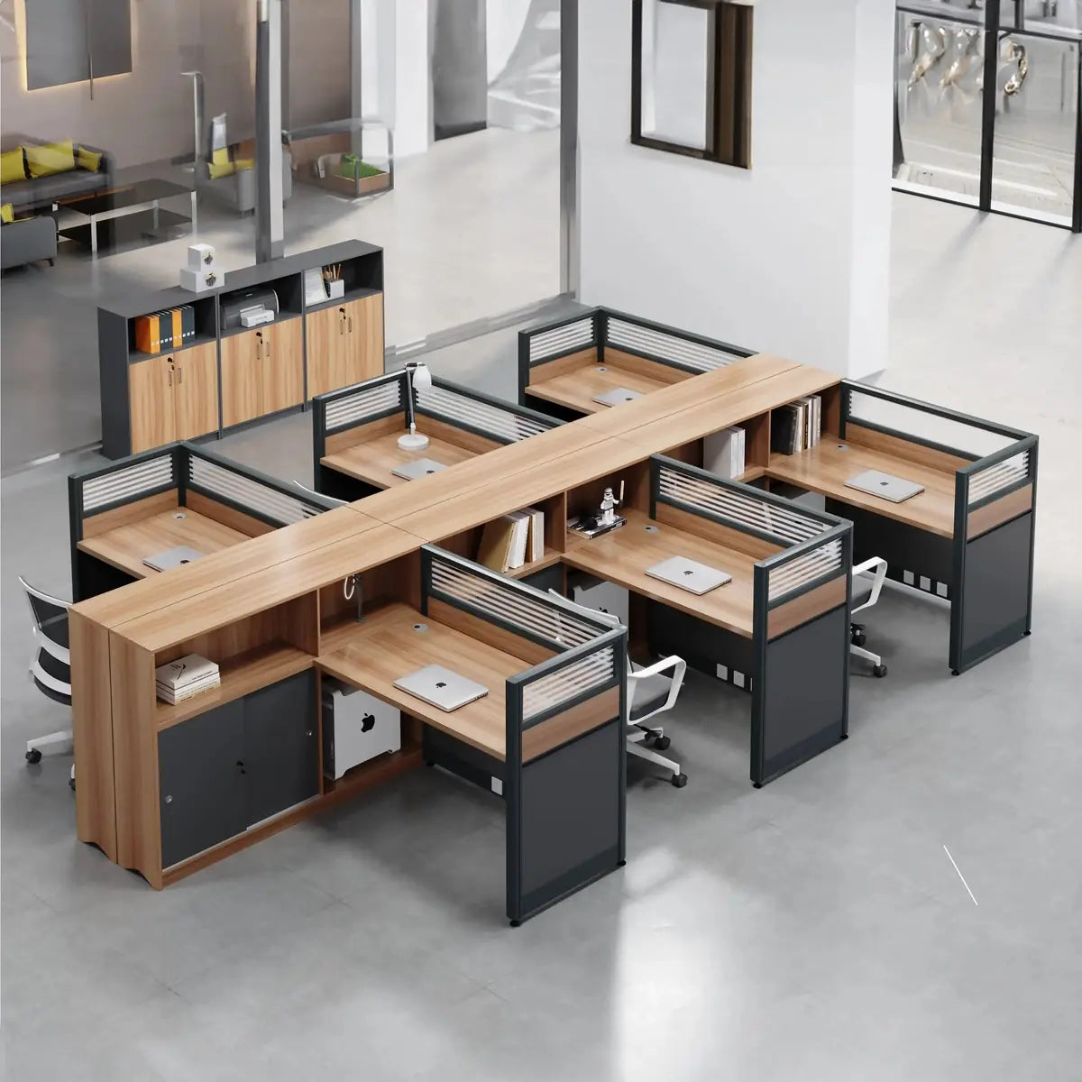 Orlian · L-Shaped Cubicle Workstation
