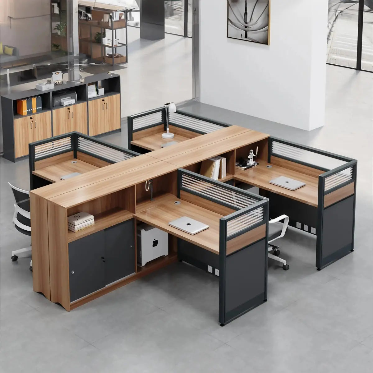 Orlian · L-Shaped Cubicle Workstation