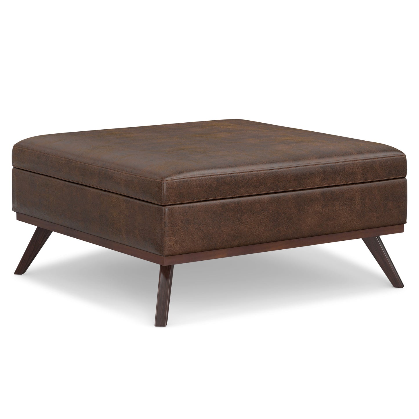 Owen 40 Inch Wide XL Square Coffee Table Storage Ottoman
