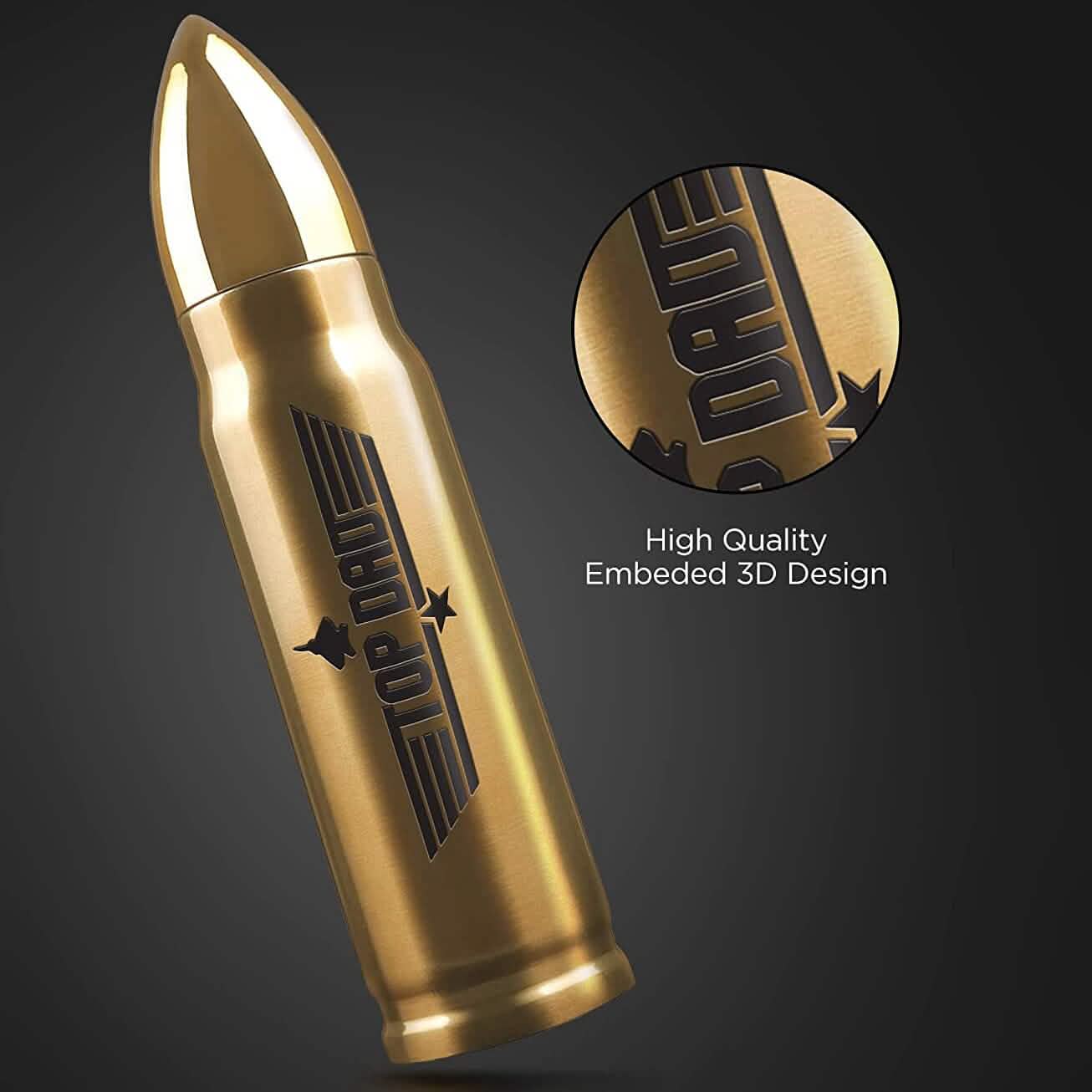 Bullet Water Bottle Gift for Dad 17 Oz