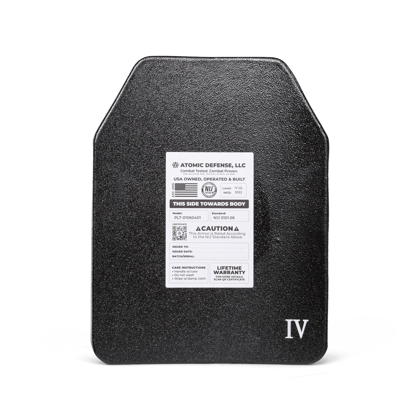Bulletproof Backpack Insert - Level 3A, 3 and 4 Options