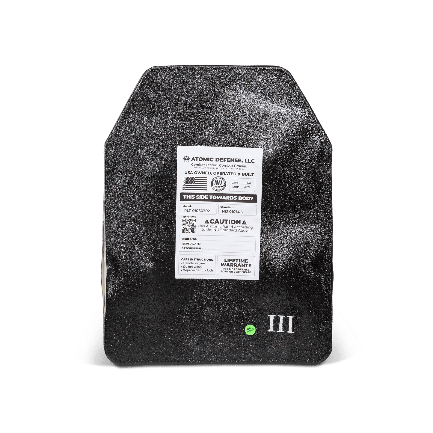 Bulletproof Backpack Insert - Level 3A, 3 and 4 Options