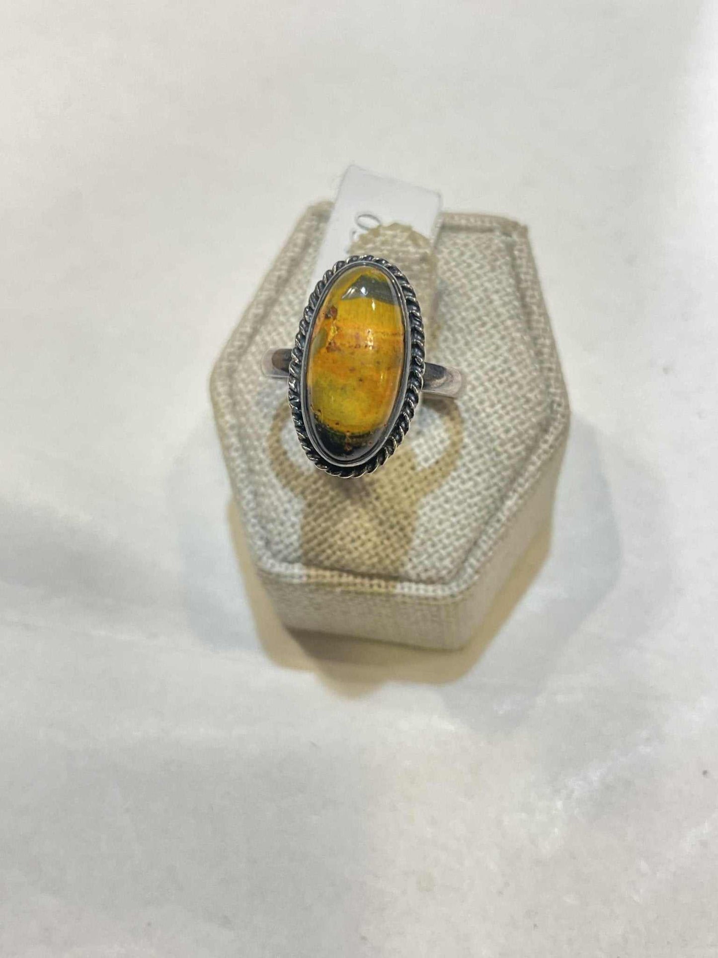 Bumblebee Jasper Ring Size 9 "Divine Omen"