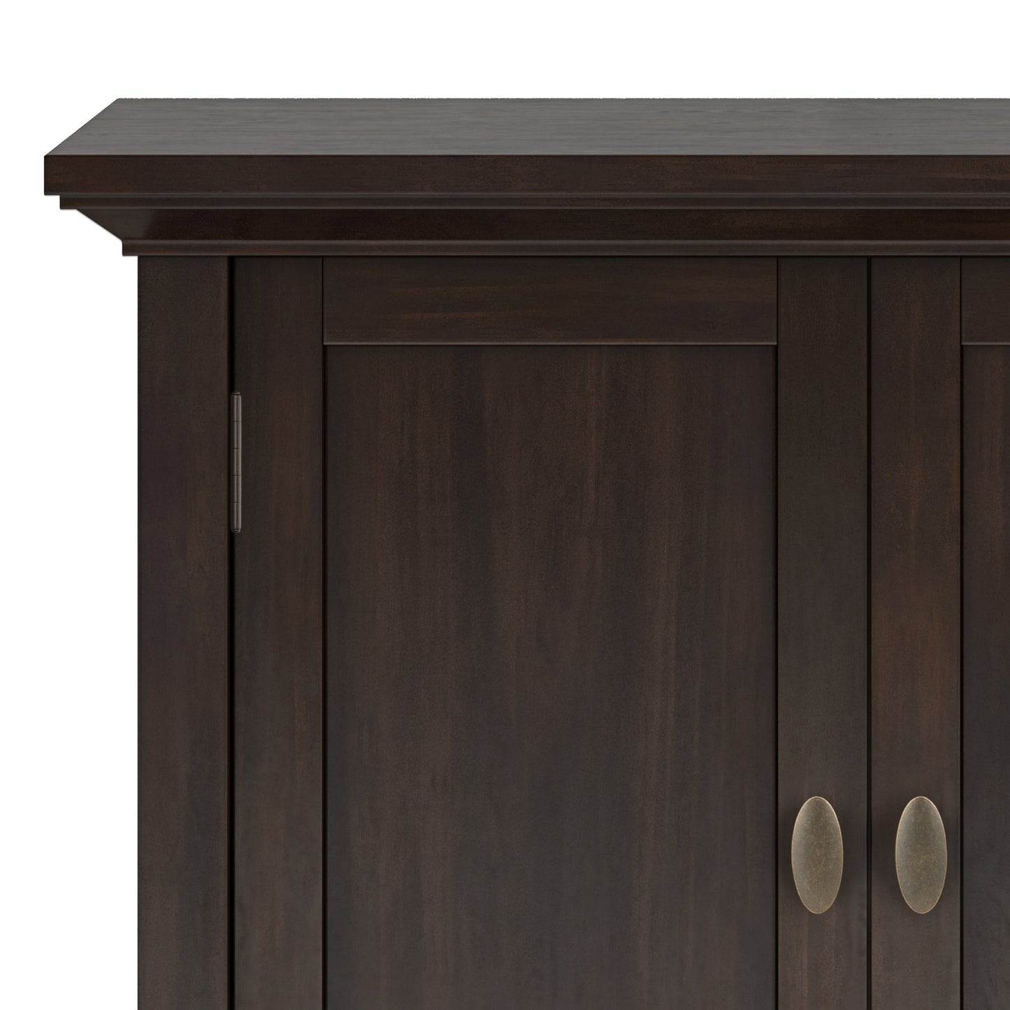 Redmond 32 Inch Wide Solid Wood Low Storage Cabinet in Brunette
