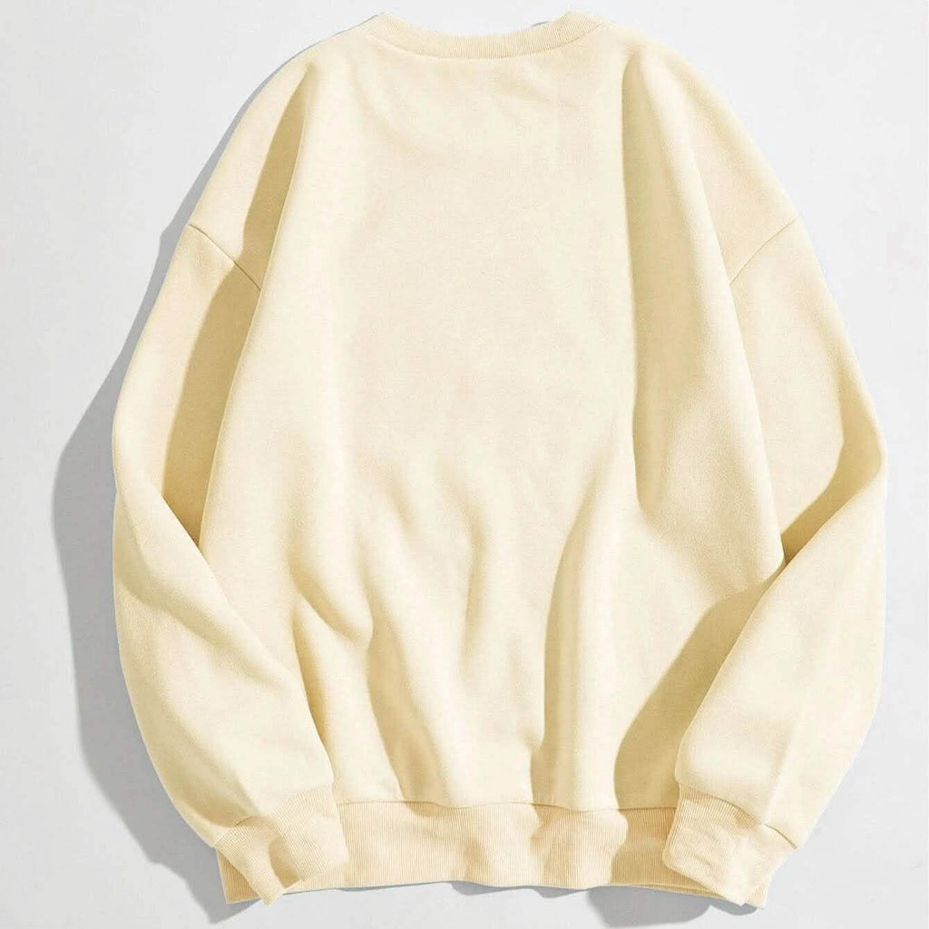 Butterfly & Slogan Graphic Thermal Sweatshirt