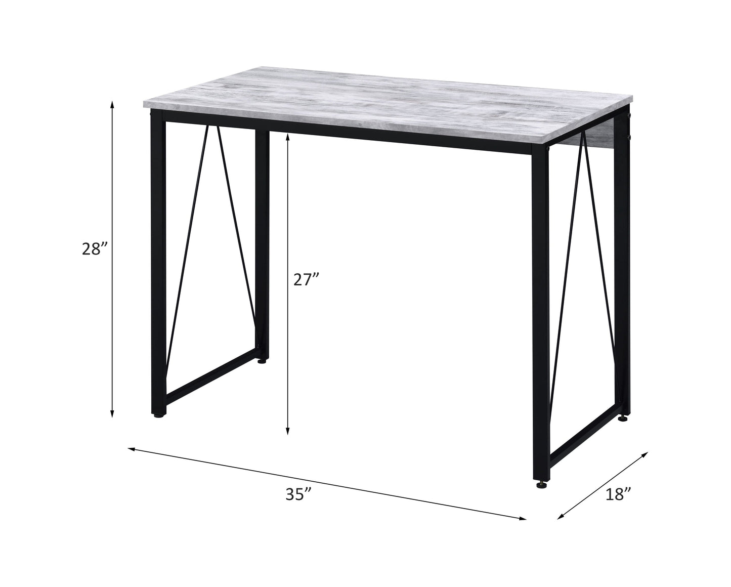 Zaidin Antique White Desk