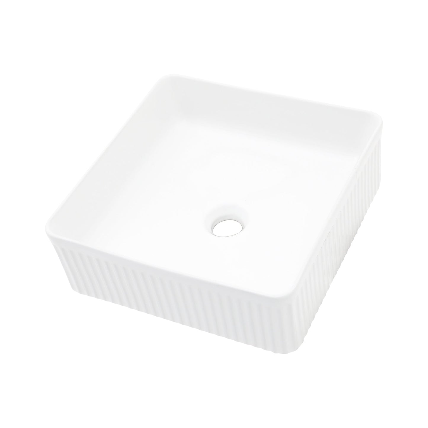 15.69"x15.69" Modern Bathroom Vessel Sink