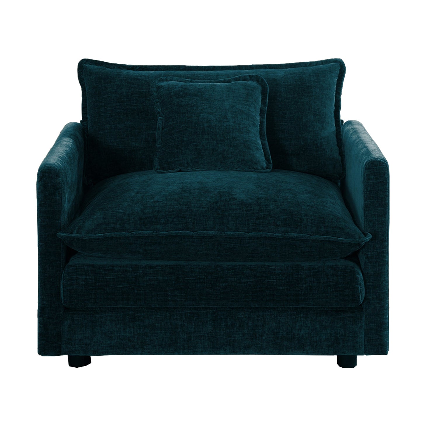 Comfy Deep Single Seat Sofa Upholstered Reading Armchair Chair