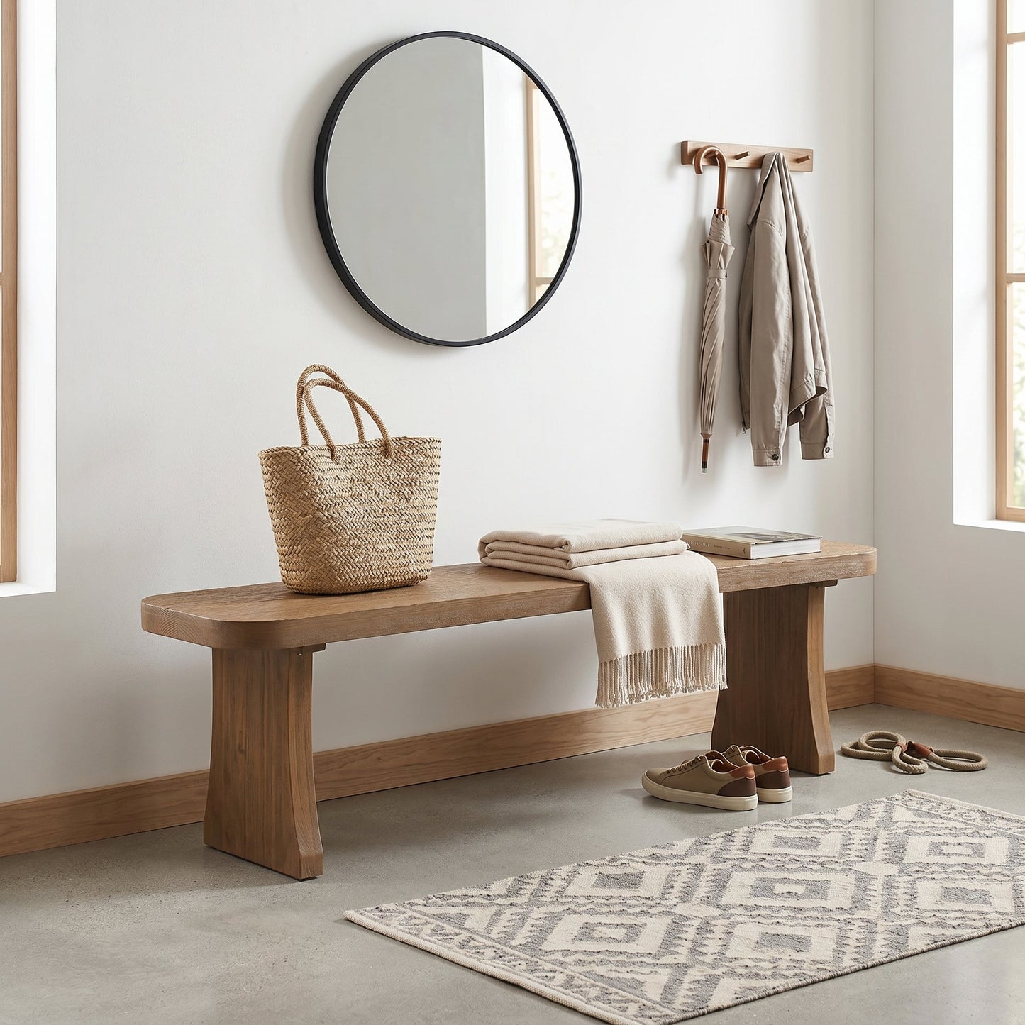 Indoor Pine Dining Bench