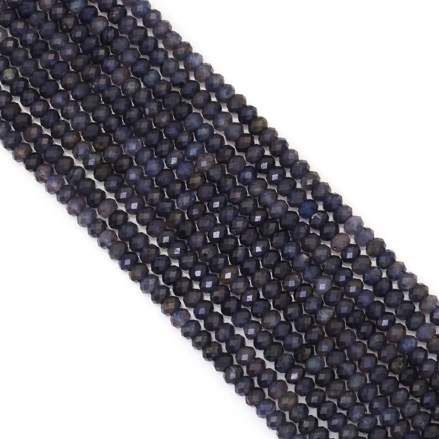 Genuine Iolite Faceted Rondelle Beads, Sku#U1668