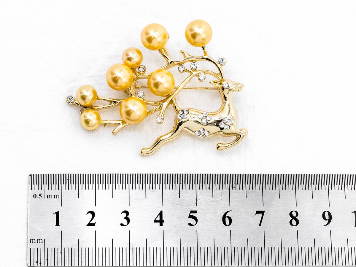 Pave Elk Brooch Jewelry, p40