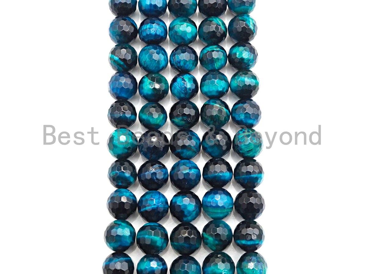 High Quality Natural Round Faceted Tiger Eye Round Beads,SKU#UA35