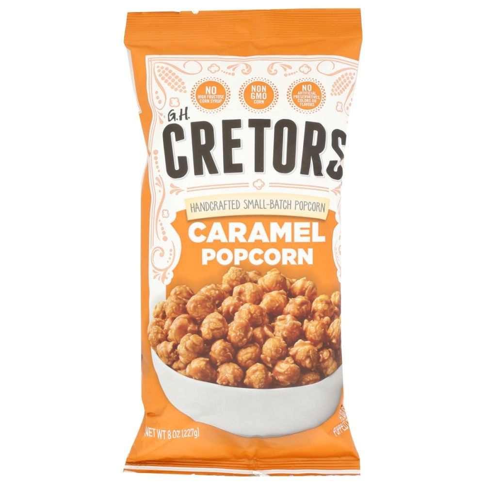 GH CRETORS Caramel Corn -Handcrafted |Copper Kettle Crafted| Rich  8oz