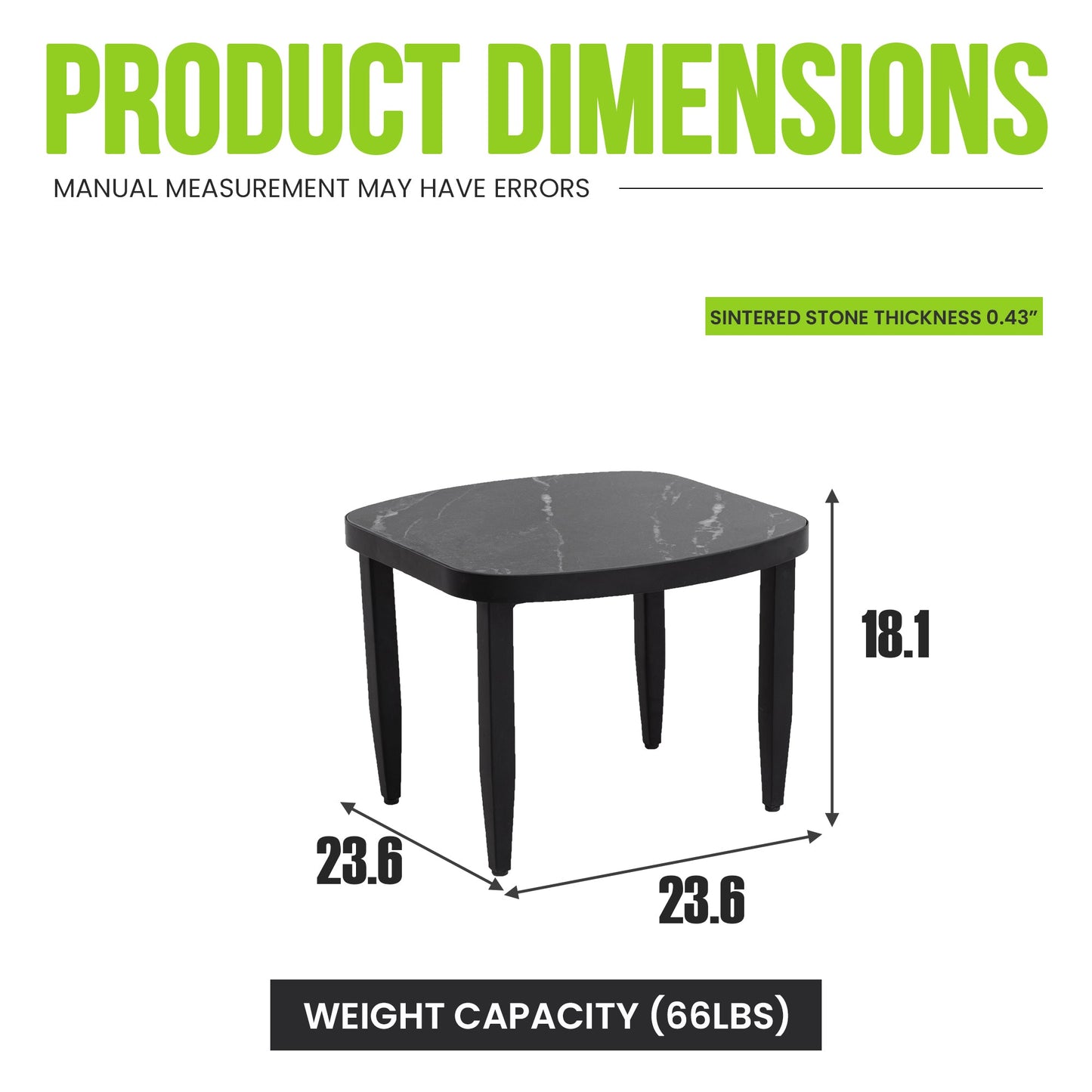 Modern Outdoor Elegance Arc 23.6'' Side Table