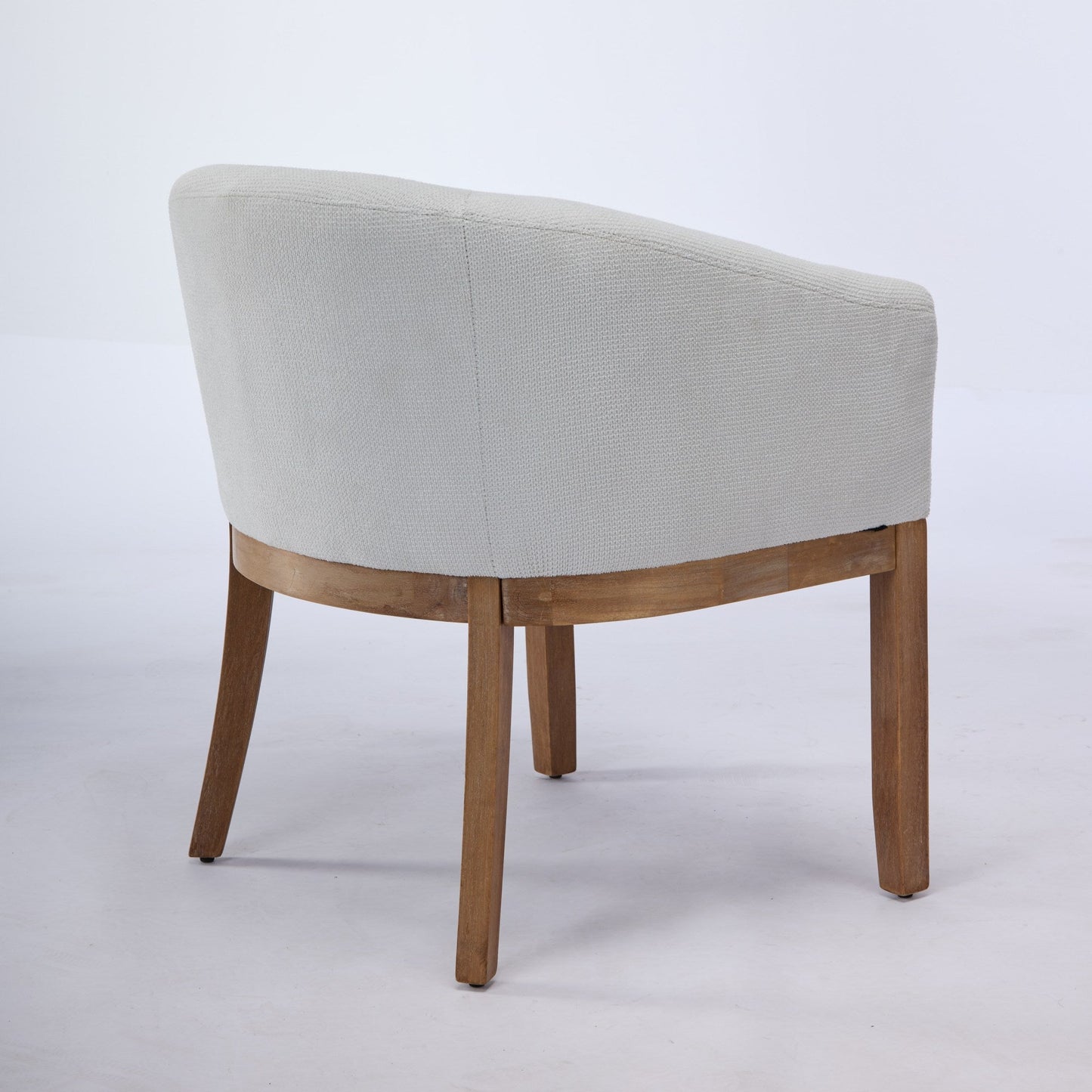 Mid Century Modern Upholstered Barrel Dining Chairs
