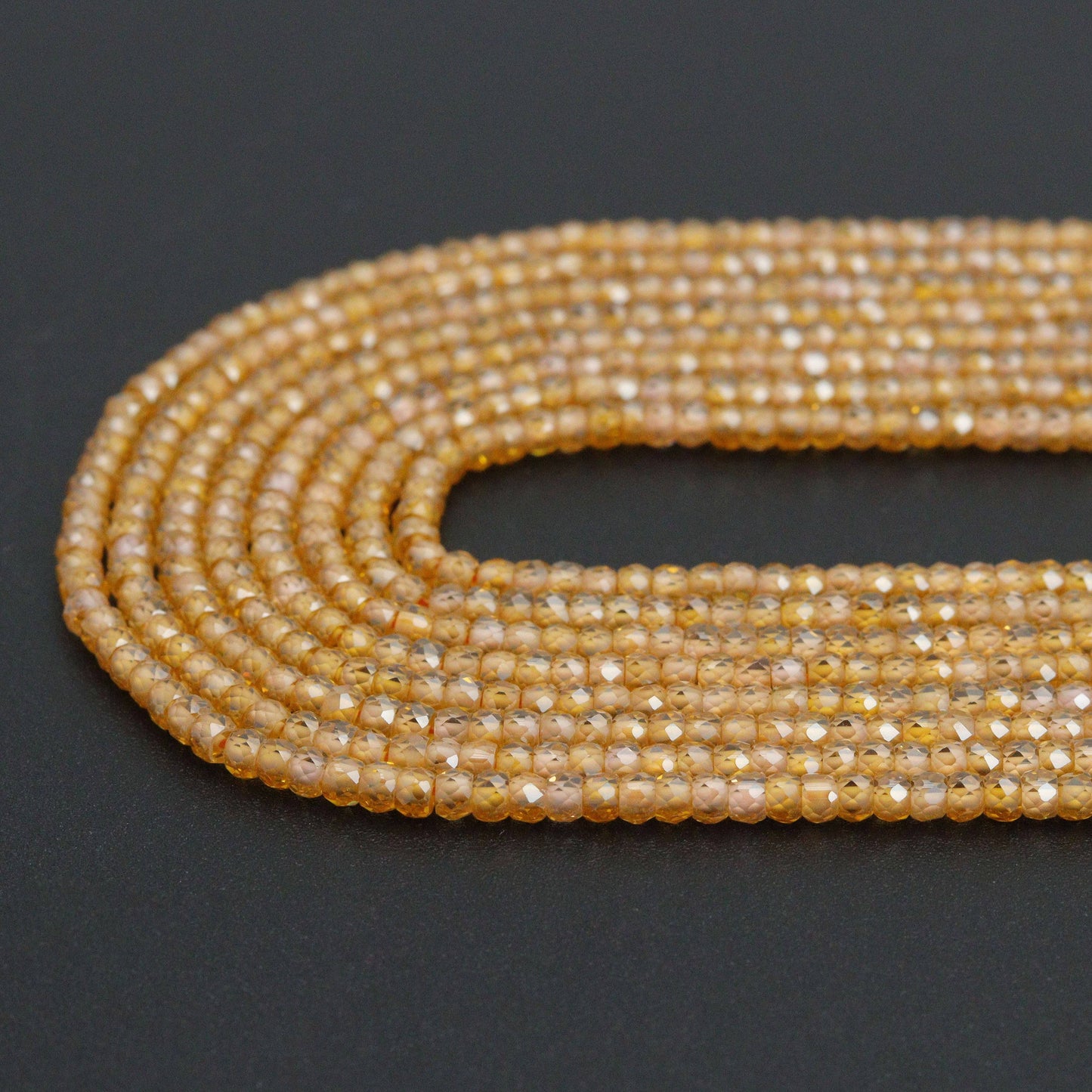 2x3mm CZ Faceted Rondelle Beads, Sku#U2153