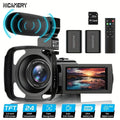 Appareil photo numérique HD 1080P avec zoom 16x, livré avec 2 batteries, carte TF 32 Go, micro, pare-soleil et sac.
