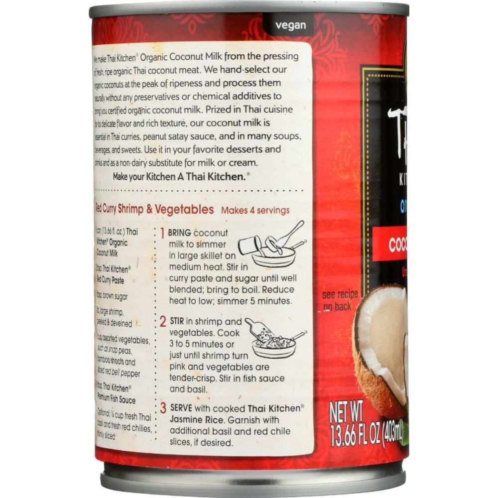 THAI KITCHEN Organic Unsweetened Coconut Milk - Dairy-Free (13.6fl oz)