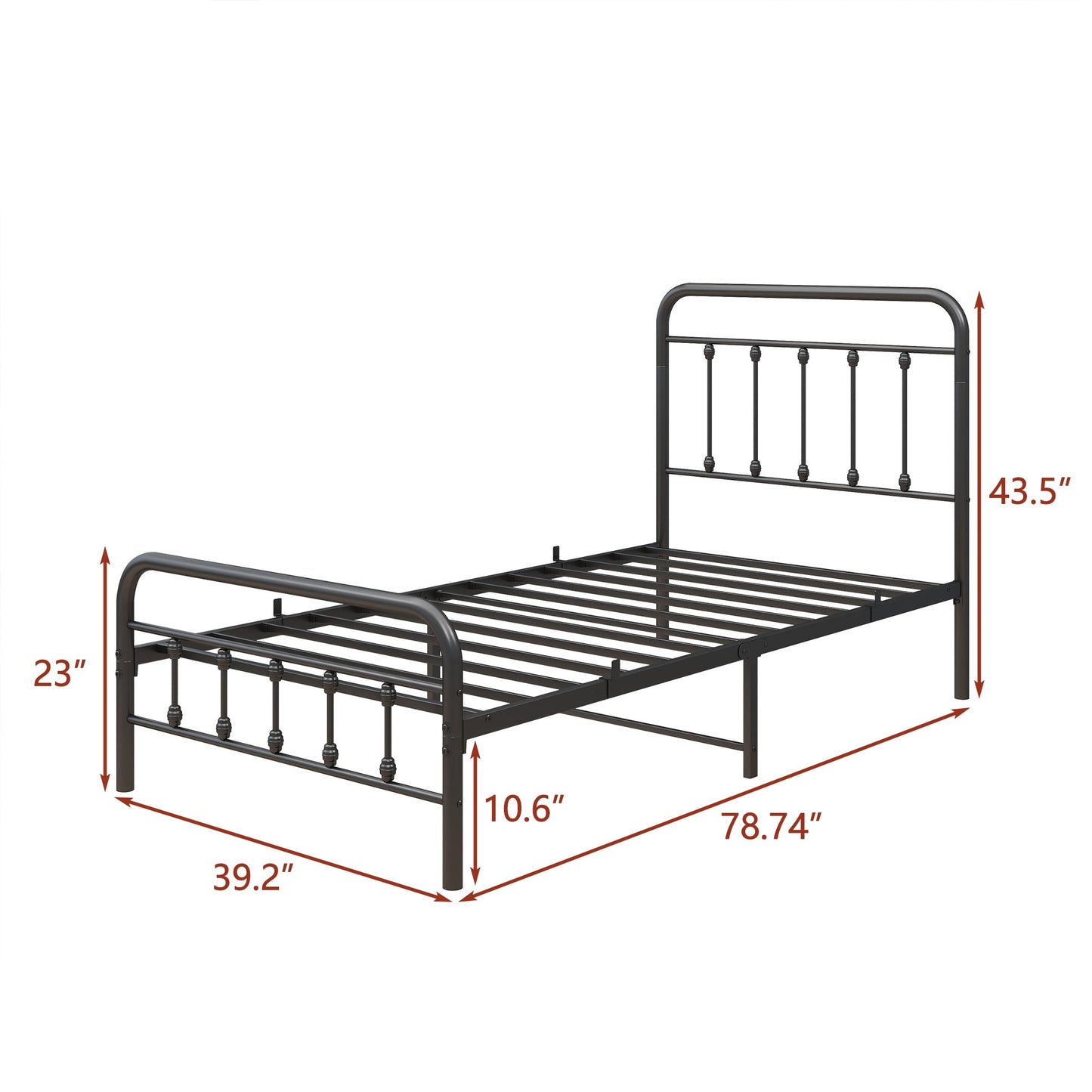 Tara Victorian-Style Steel Bed Frame