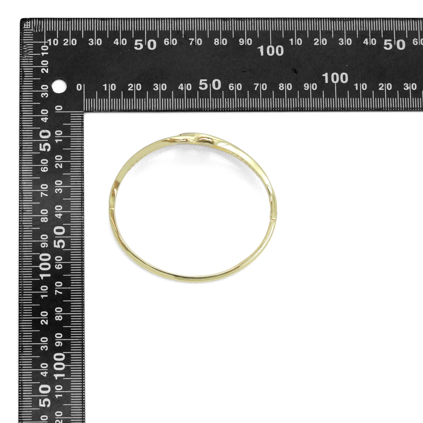 Baguette CZ Large Oval link Bracelet, Sku#LK1144