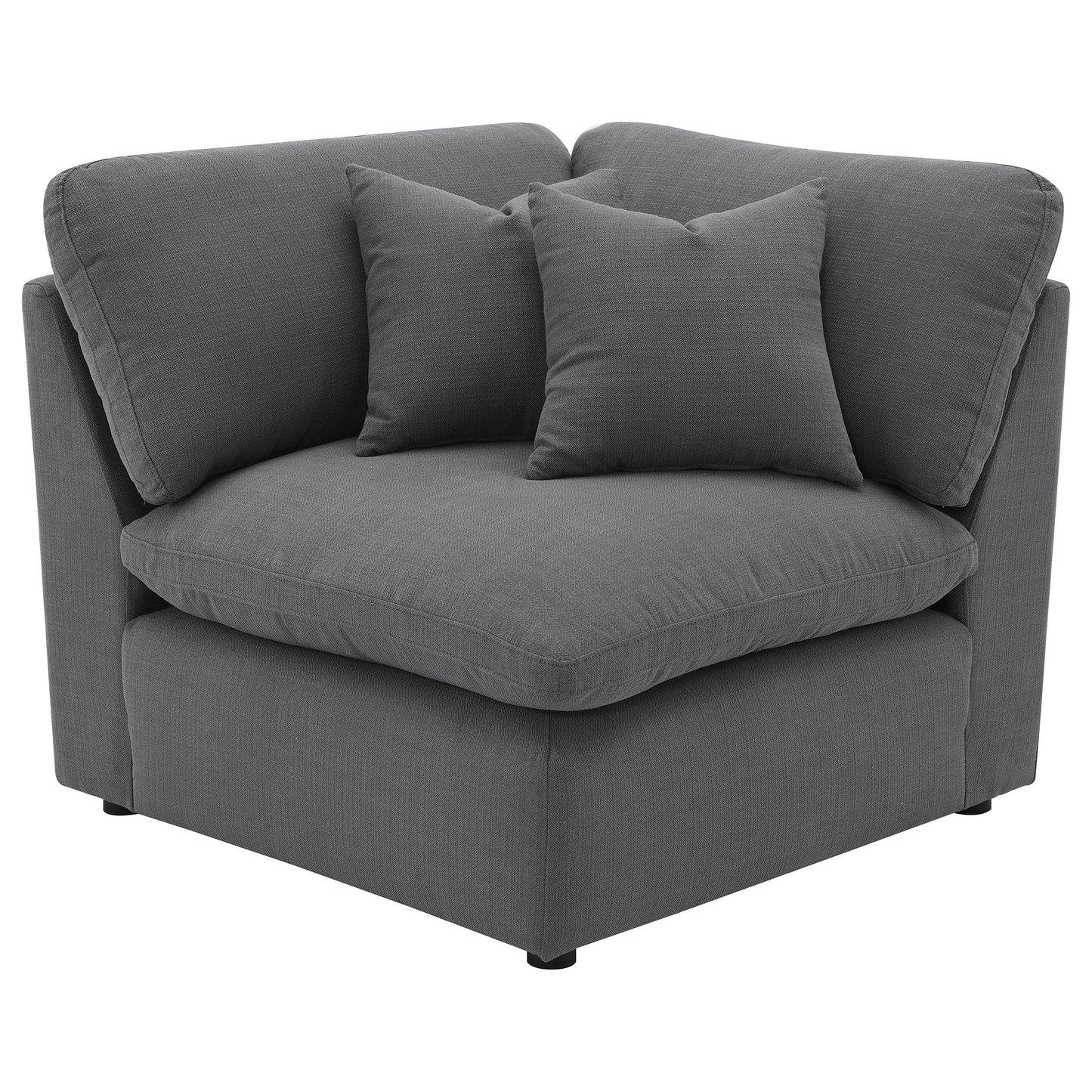 Charcoal 6-Piece Upholstered Modular Sectional Sofa
