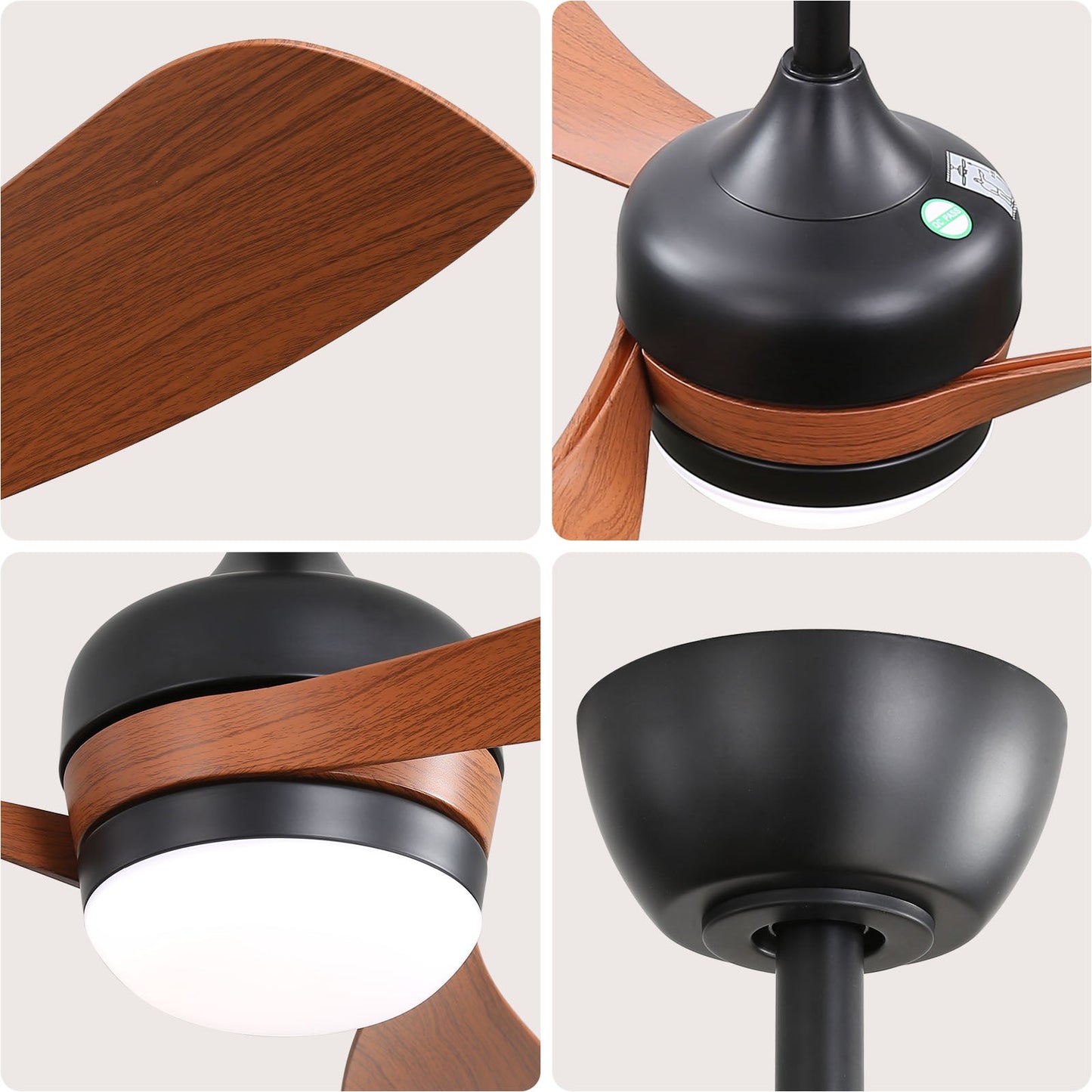 52-Inch Ceiling Fan With Reversible DC Motor and LED Light