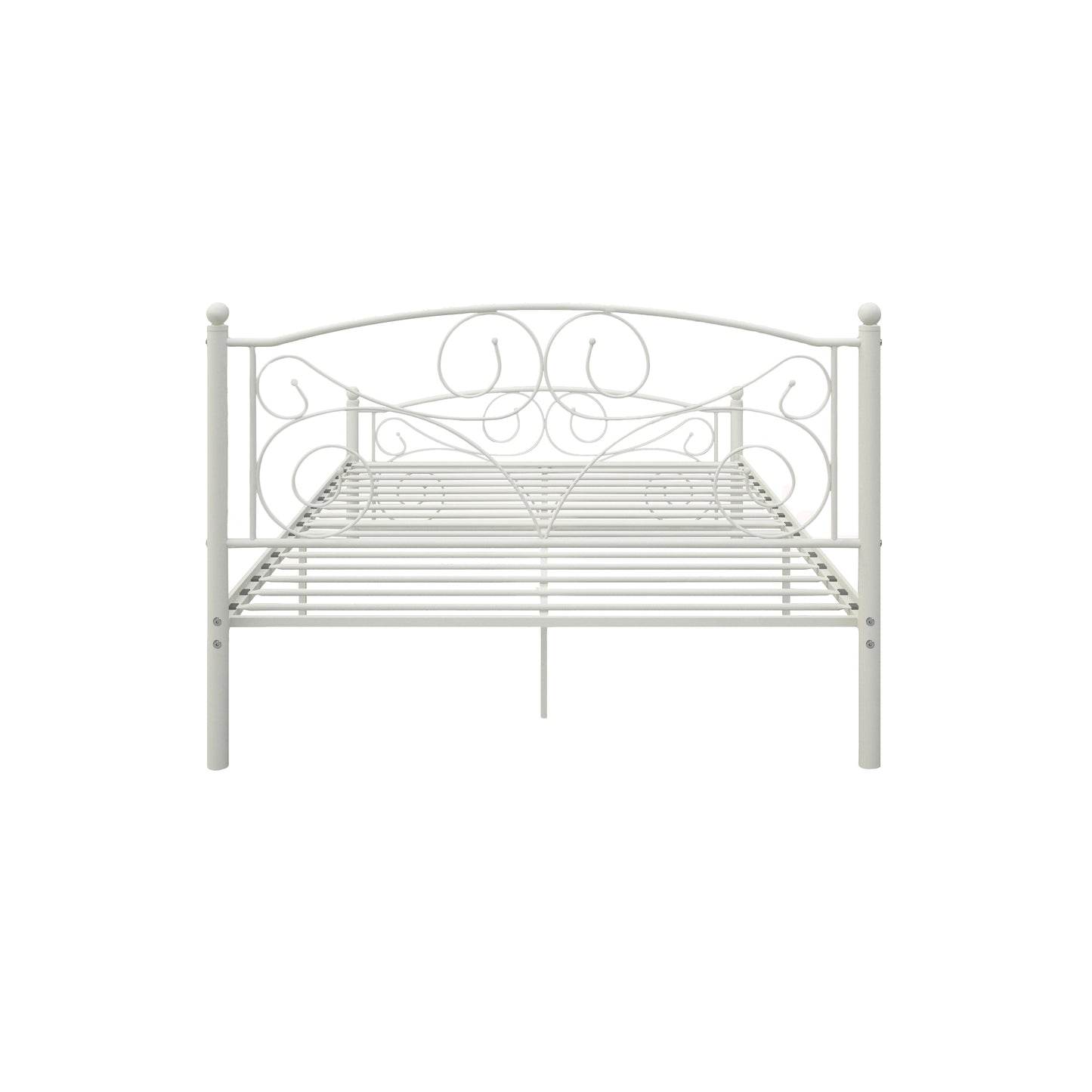 Queen Size Unique Flower Sturdy System Metal Bed Frame