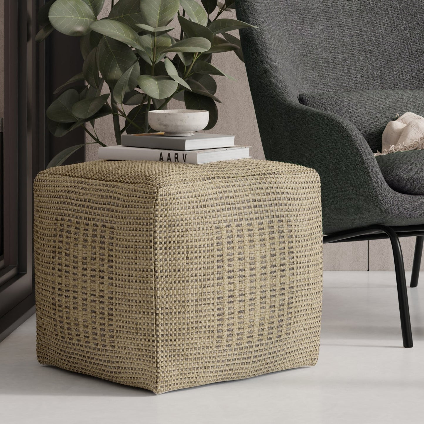 Delilah 18 Inch Wide Square Pouf