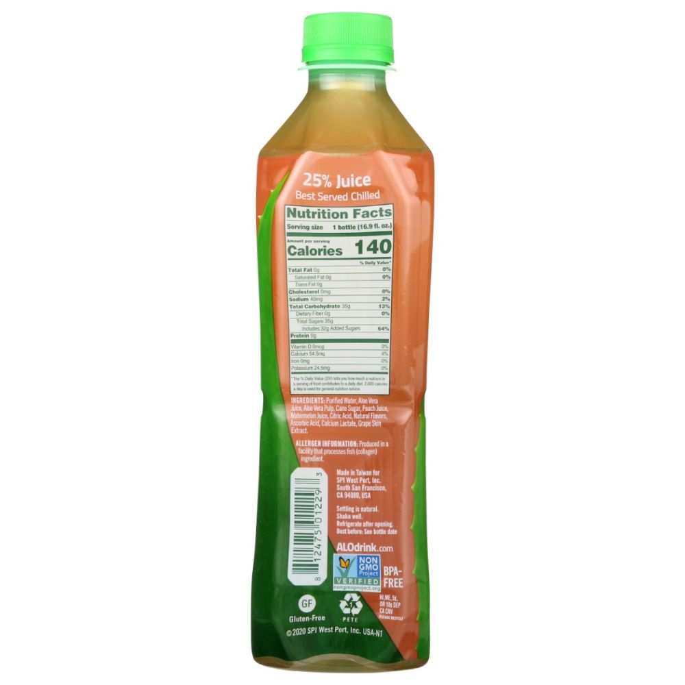 ALO: Comfort Aloe Vera Watermelon Peach Juice Drink -Delicious|Refresh
