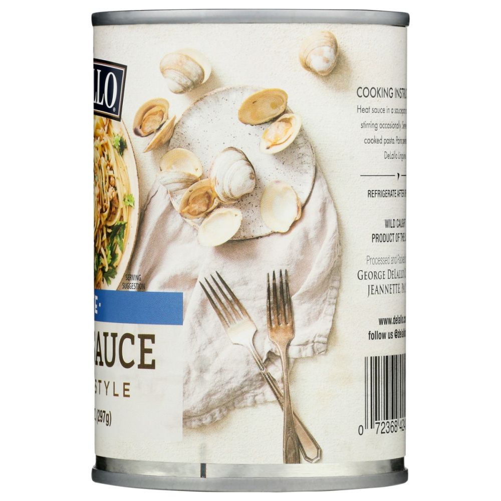 DELALLO: White Clam Sauce, 10.5 oz