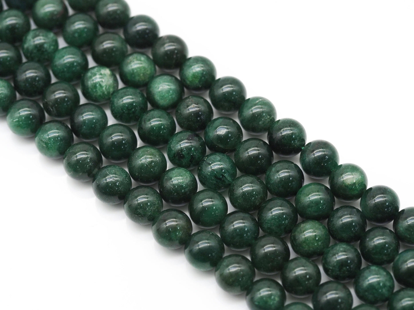 Genuine Green Kanite Round Smooth Beads, Sku#U1361