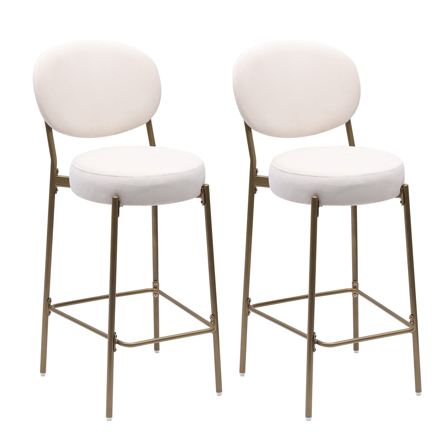 29'' Upholstered Bar Stools Velvet Counter Stool Set of 2